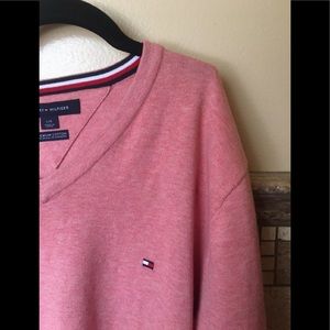 red/pinkish Tommy Hilfiger sweater